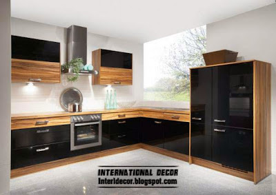 Modern black kitchen designs, ideas, furniture 2015