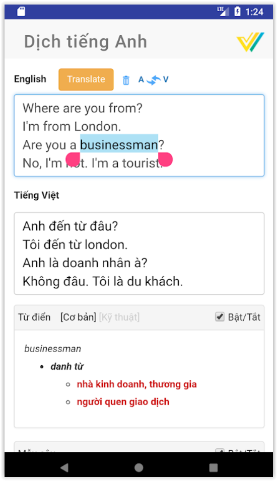 Translate English to Vietnamese