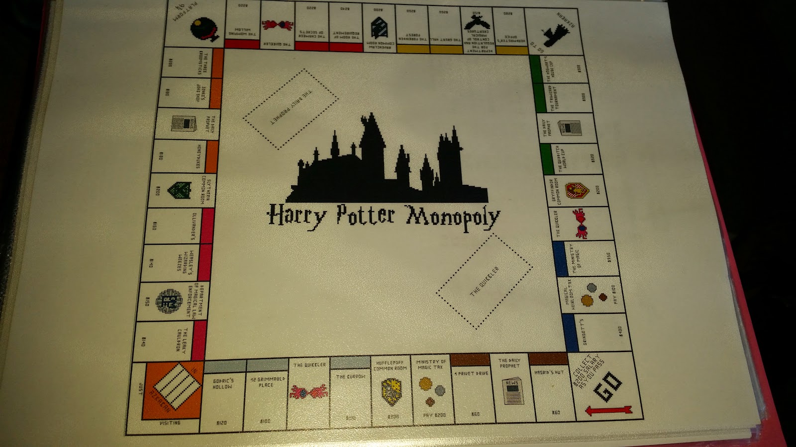 1. Harry Potter Monopoly Board. 