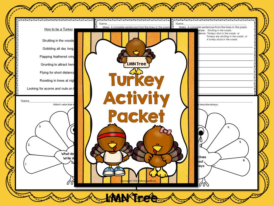 Turkey Activity Packet Classroom Freebies