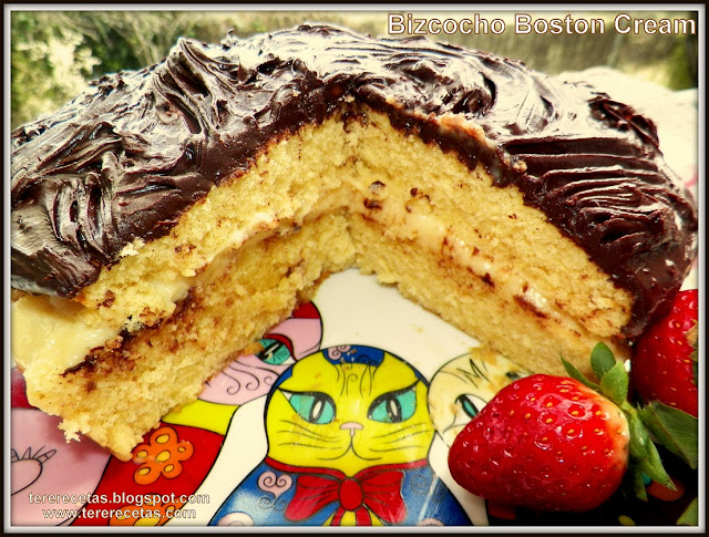 
bizcocho Boston Cream.
