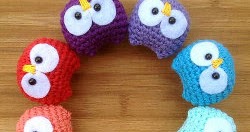 2000 Free Amigurumi Patterns: Baby Owl Ornaments Amigurumi ...