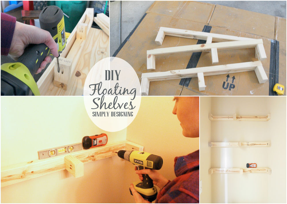DIY Floating Shelves are really easy to make!  And they are the perfect shelves to build in a small or narrow spaces in your home. 