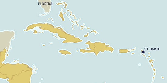St Barth on the map St Barth on the map