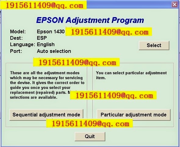 Adjustment program epson