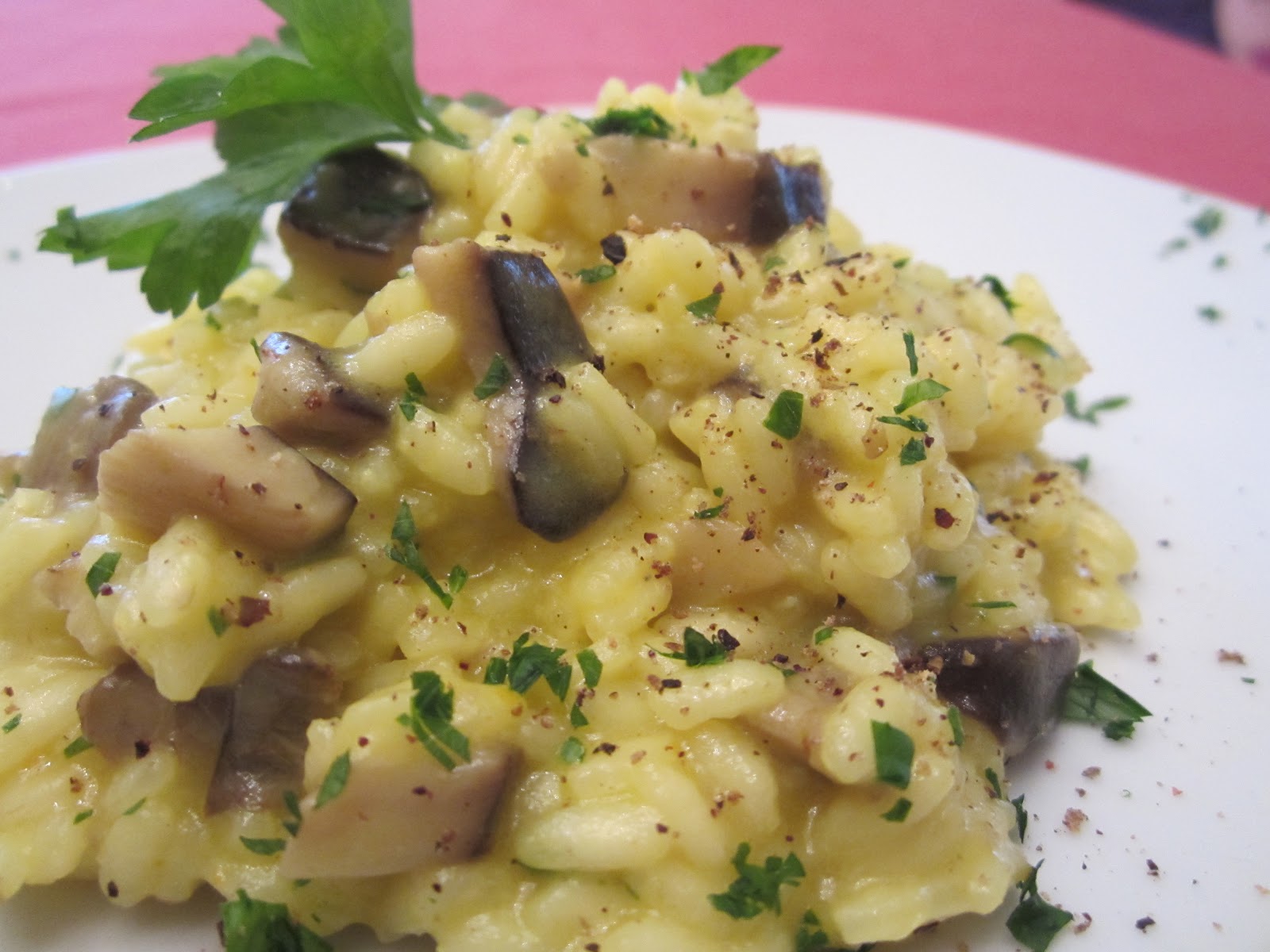 Risotto ai funghi cardoncelli dell'alta murgia. Peppe ai fornelli