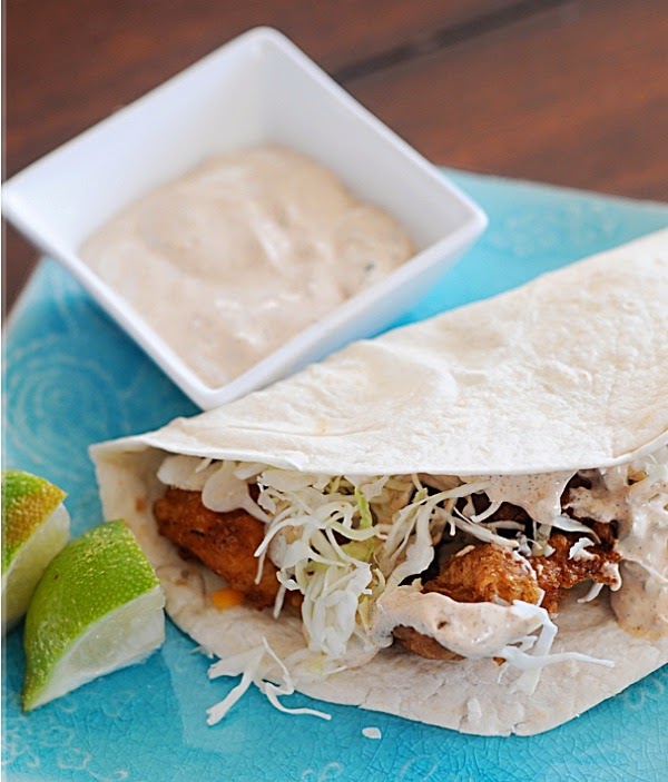 Bon Appetito! Beer Battered Fish Taco's With Baja Sauce