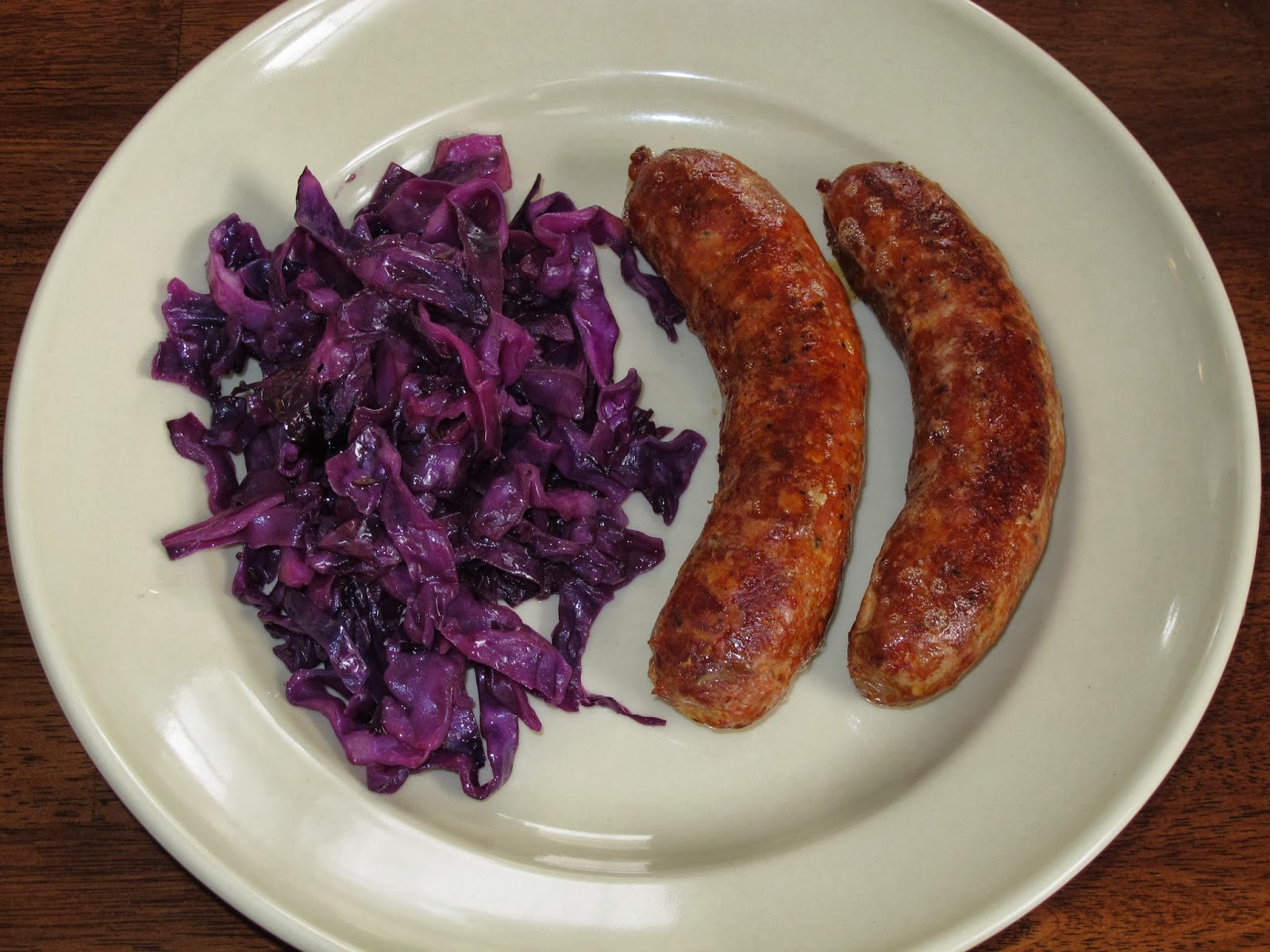 Kitchen Sink Diaries Roasted Bratwurst with Cabbage