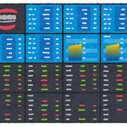 証券取引のモニターのイラスト
