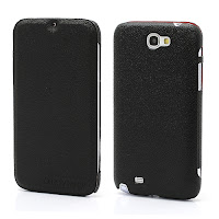 Slim Folio Leather Case Cover for Samsung Galaxy Note 2 / II N7100 - Black Slim Folio Leather Case Cover for Samsung Galaxy Note 2 / II N7100 - Black