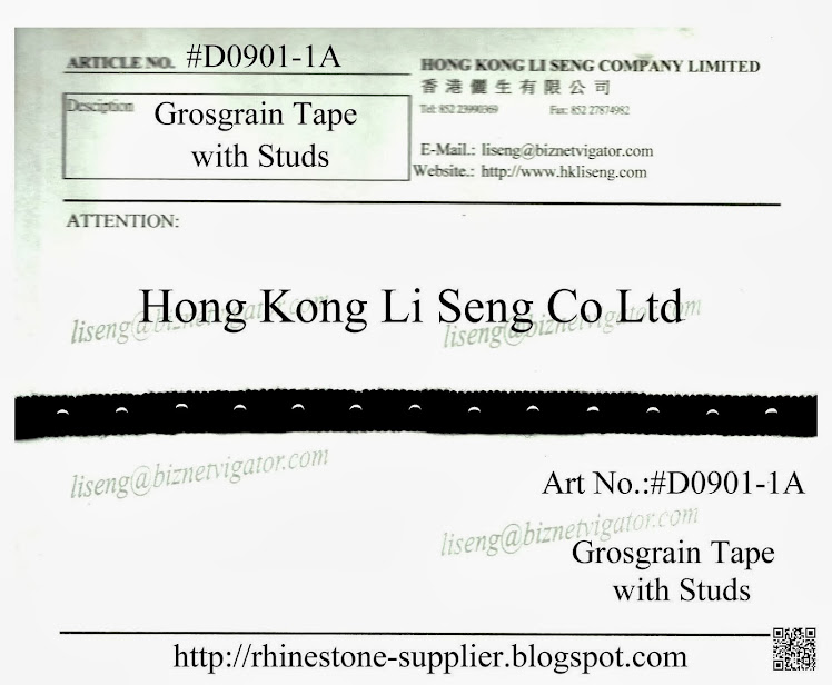 Grosgrain Tape with Studs Wholesale, Manufacturer and Supplier -