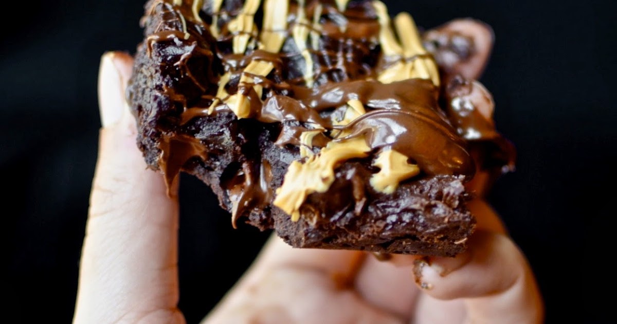 Yammie's Noshery Peanut Butter Brownies {NO Flour, Butter, or Dairy