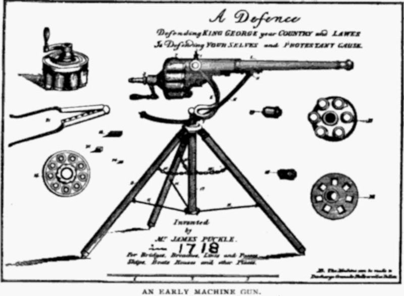 Celebrate This Day! May 15th First Machine Gun Patented, 1718