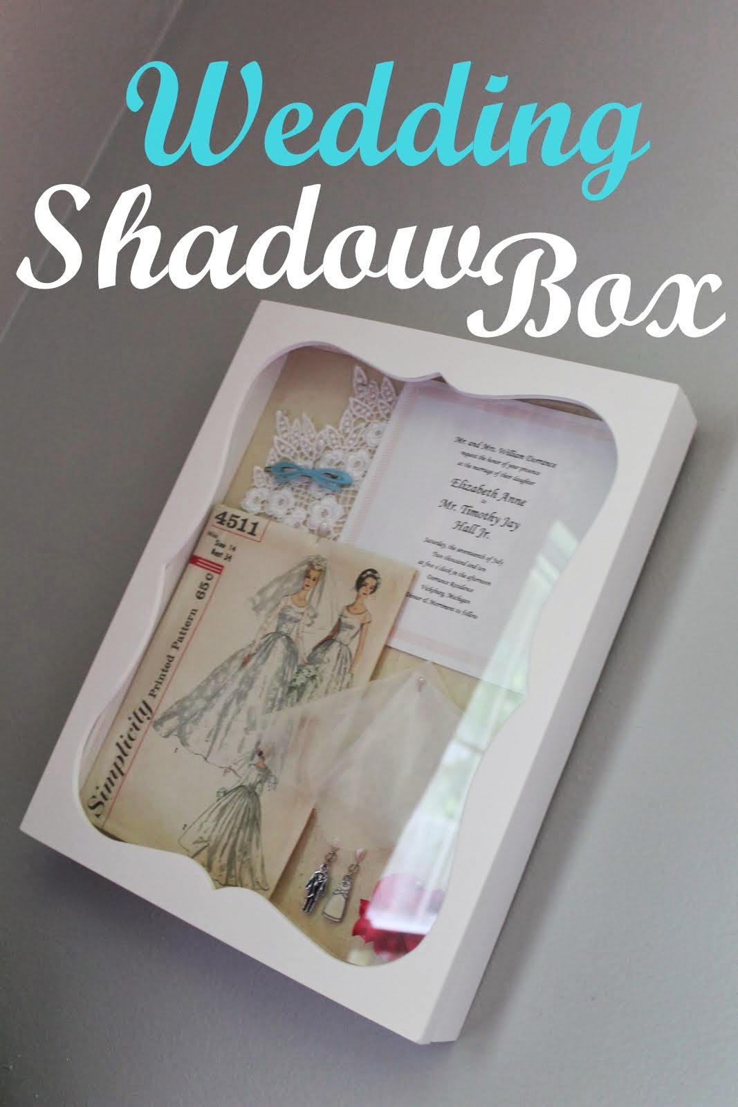Hems and Haws Wedding Shadow Box