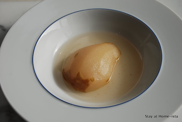 wine poached pears