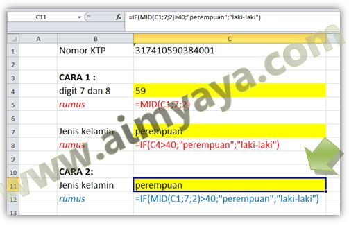  mempunyai hukum pembuatan yang sudah ditetapkan oleh pemerintah Cara Mengetahui Jenis Kelamin dari Nomor KTP Via Excel