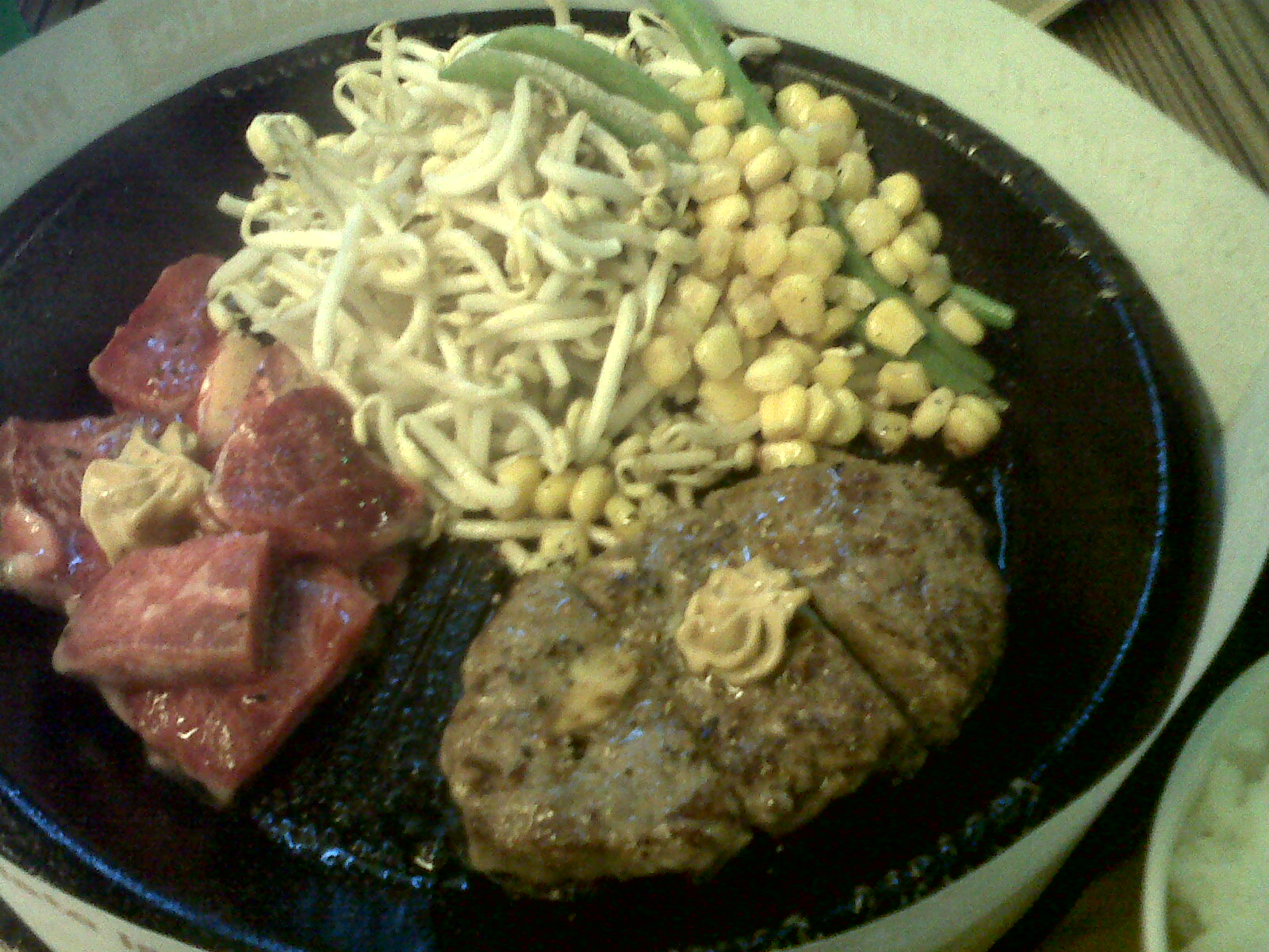 Beef & Hamburger Hotplate at Pepper Lunch