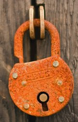 Rusty old lock