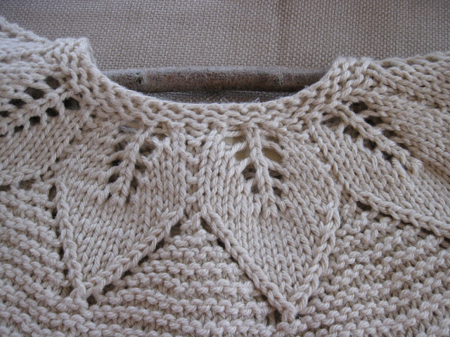 Of Wool and Loveliness: DIY Crystal Chandelier and a Lacy Leaf Baby Sweater