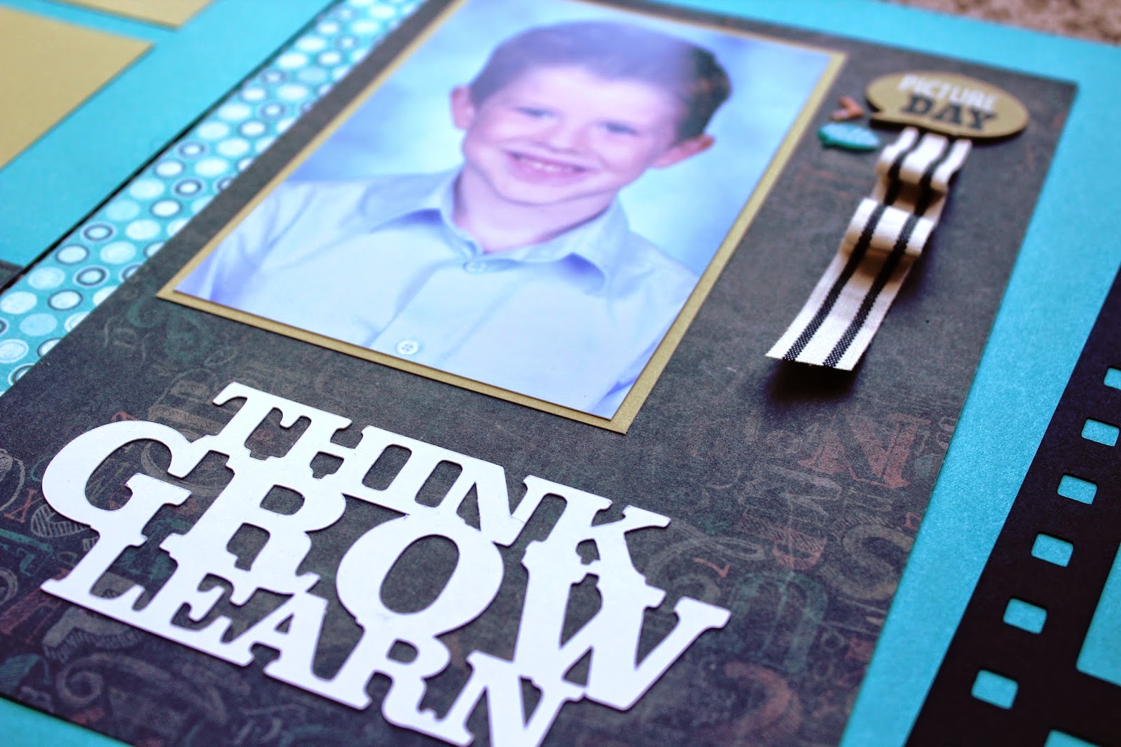 HeatherJaneDesign Chalk It Up! Scrapbook Layout 1 and Let's Scrap