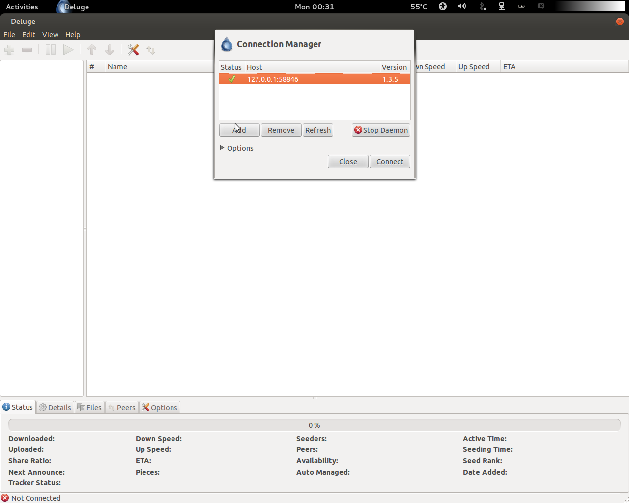 deluge client terminal deluge client terminal