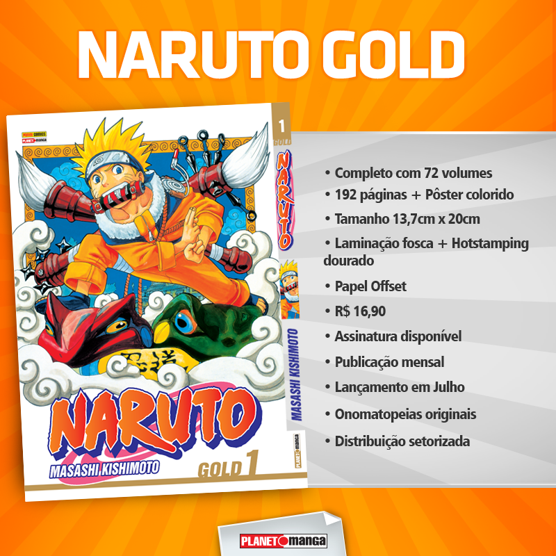 Coleção completa do mangá Naruto, lançado pela Panini.