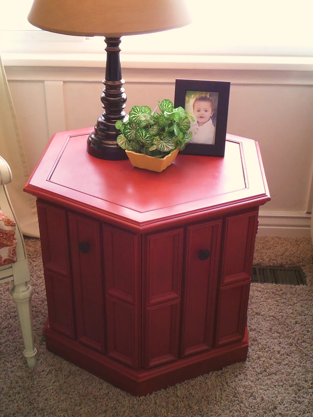 Pearls, Pinstripes & Peanut Butter Spray Painted Furniture