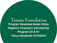 Beasiswa Ikatan Dinas D3 dan S1 Tanoto Foundation TA 2015 Beasiswa Ikatan Dinas D3 dan S1 Tanoto Foundation TA 2015