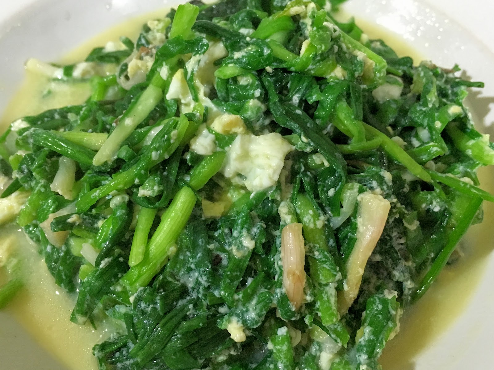 楊草莓的超級流水帳 Micoberry S Field Cook 食譜 在家炒山菜 滑蛋珠蔥