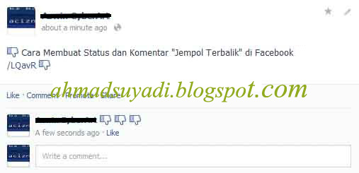 Membuat Jempol Facebook | cara membuat komentar jempol terbalik di facebook Membuat Jempol Facebook | cara membuat komentar jempol terbalik di facebook