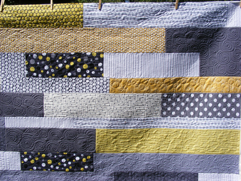 TIA CURTIS QUILTS Julie's Yellow and Gray quilt