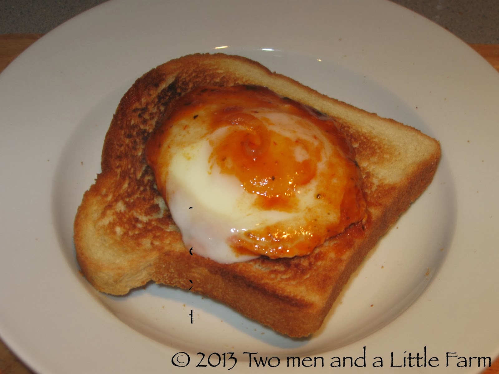 Two Men and a Little Farm TOMATO POACHED EGGS ON TOAST RECIPE