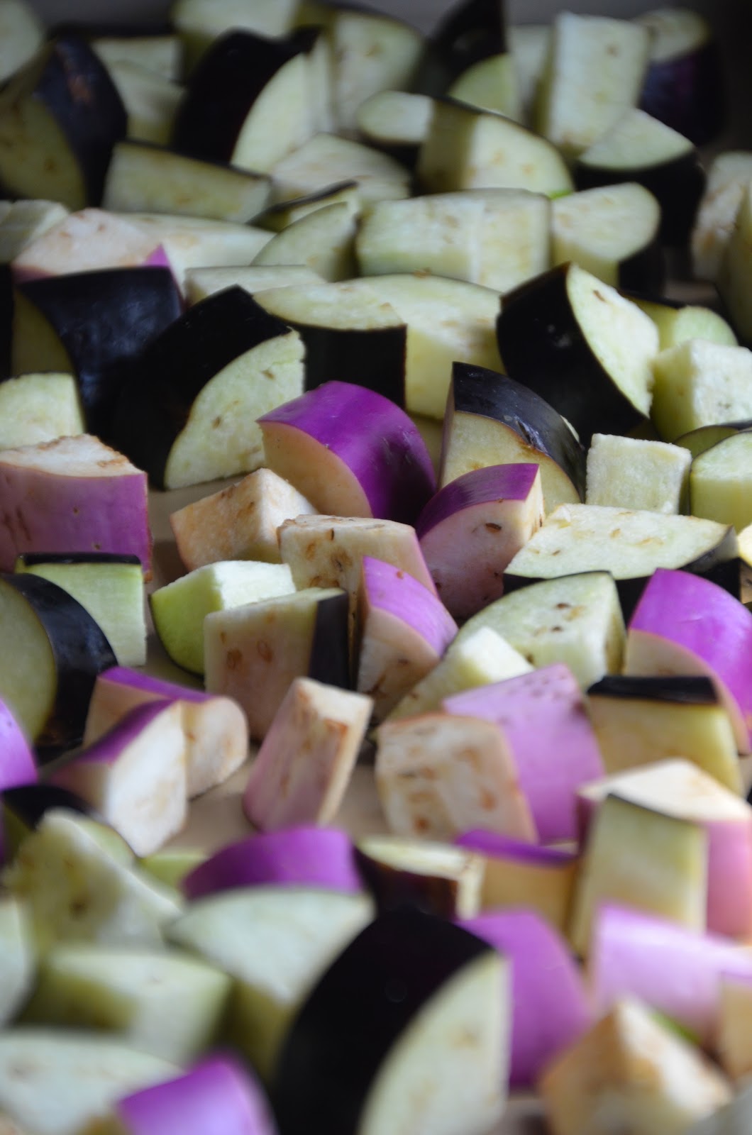 LaurenLivingLocally Roasted Eggplant with Basil