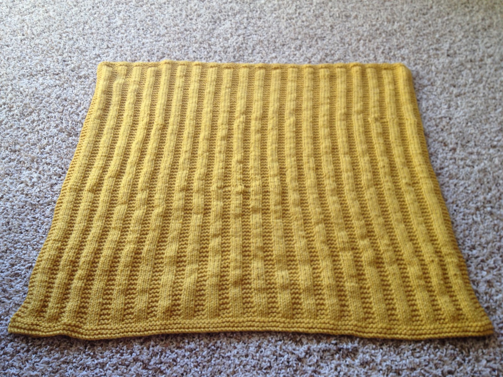 Sarah Christine Design knit, purl, repeat garter rib baby blanket