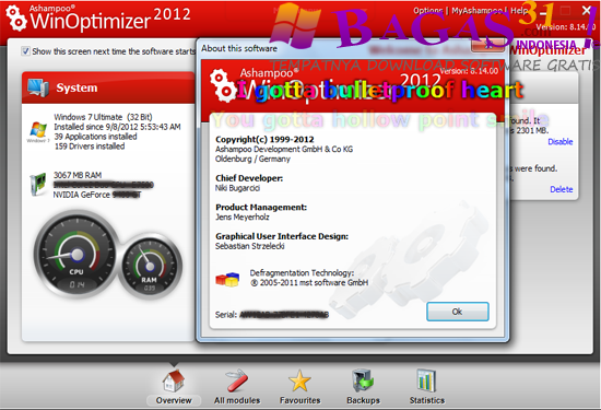 Ashampoo Winoptimizer 10 License Key