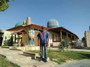 On Karimov Street  ,the main tourist hub of Samarkand.