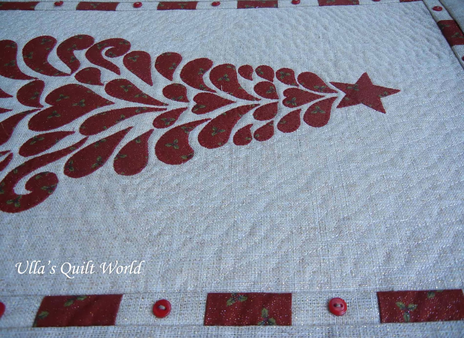 Ulla's Quilt World Christmas tree Quilt