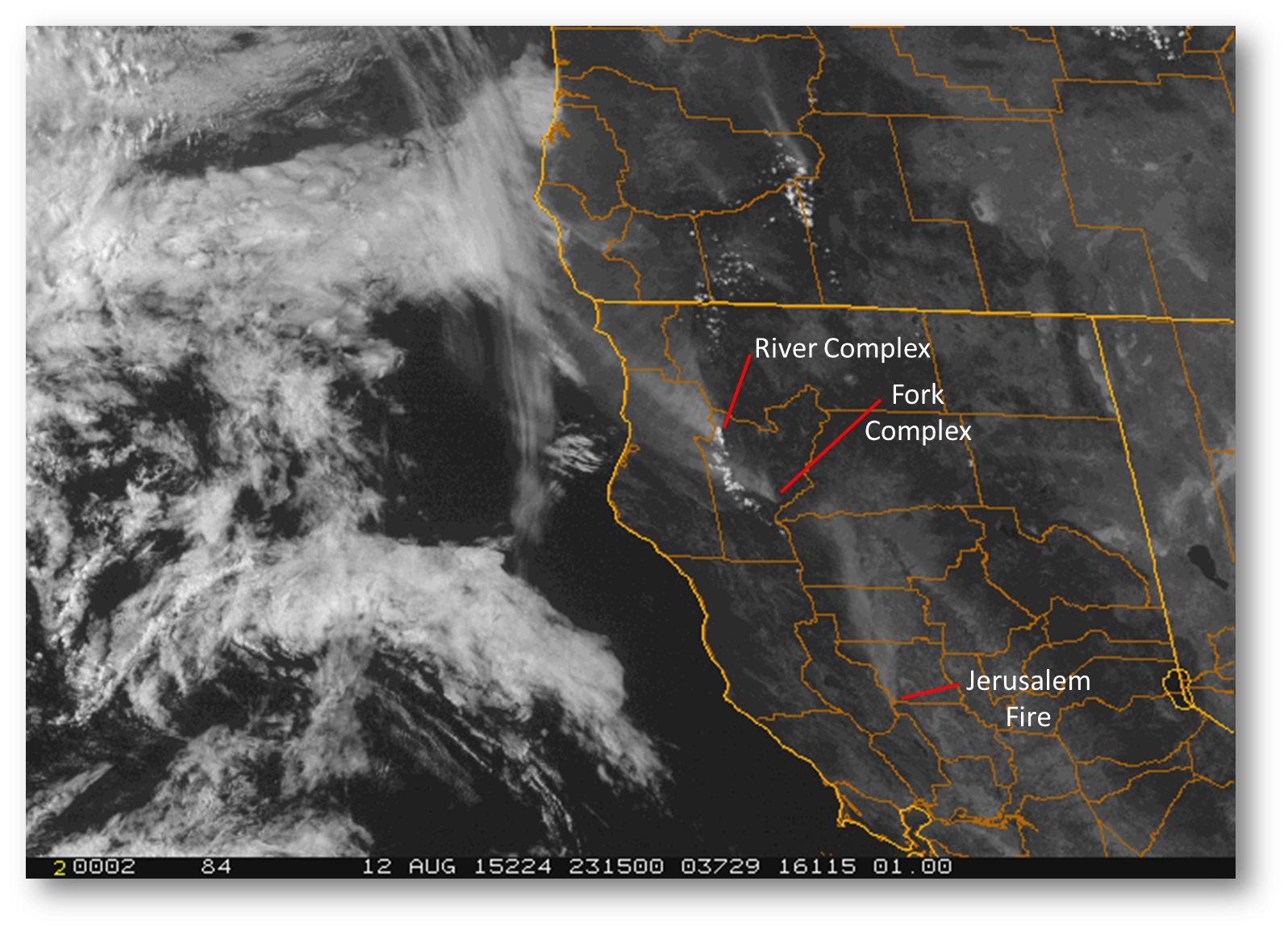 higher temps and winds in general and lower relative humidities resulted in increased fire activity that lofted smoke columns clearly visible from the higher temps and winds in general and lower relative humidities resulted in increased fire activity that lofted smoke columns clearly visible from the