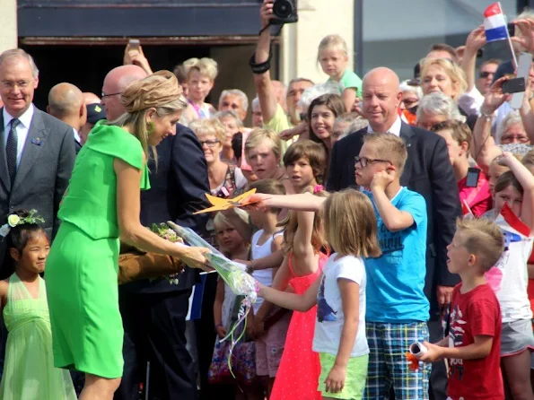 Queen Maxima of The Netherlands attends the official opening of the new nursing center 's Hamrik in Nieuwolda,