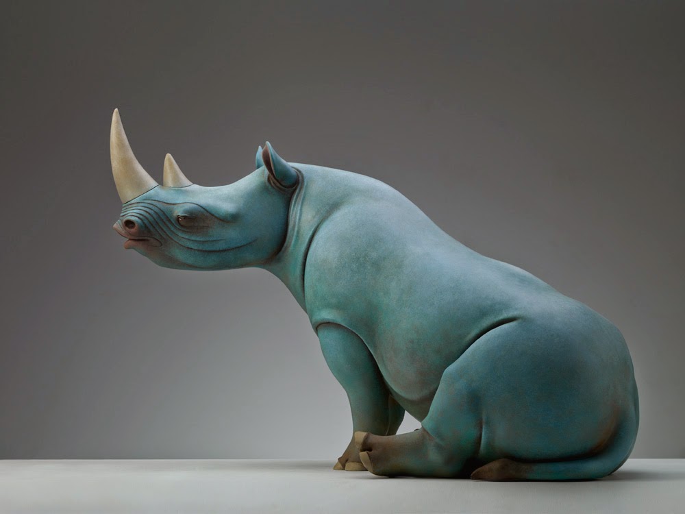 Surreal art Animal Sculptures Dream Series by Wang Ruilin rhino Surreal art Animal Sculptures Dream Series by Wang Ruilin rhino