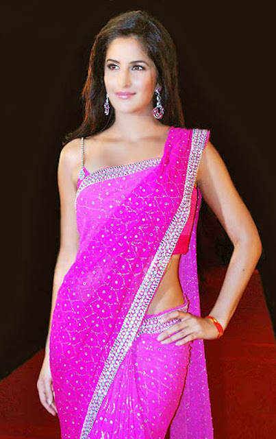 Katrina Kaif Rosy colour in saree image