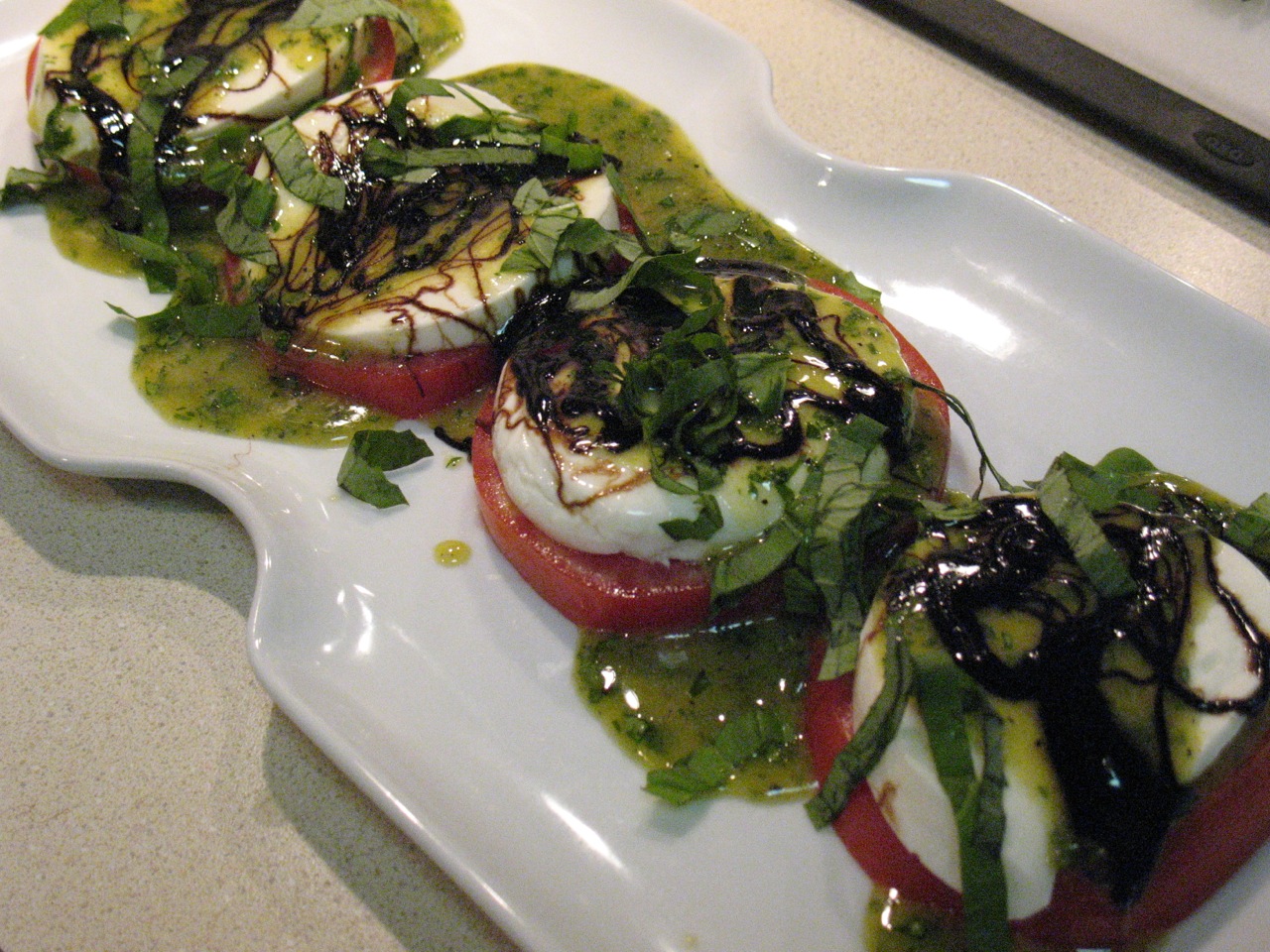 Cook In / Dine Out Tomato Salad with HoneyMustard Basil Dressing