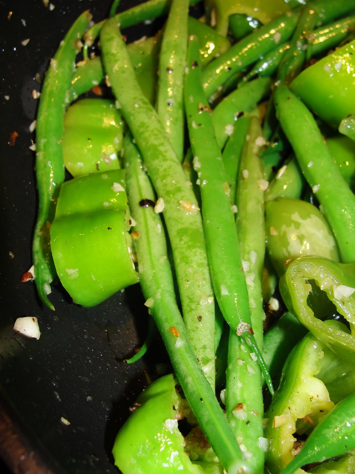 A little bit of me. Sauteed Green Beans! Perfect snack or side dish...