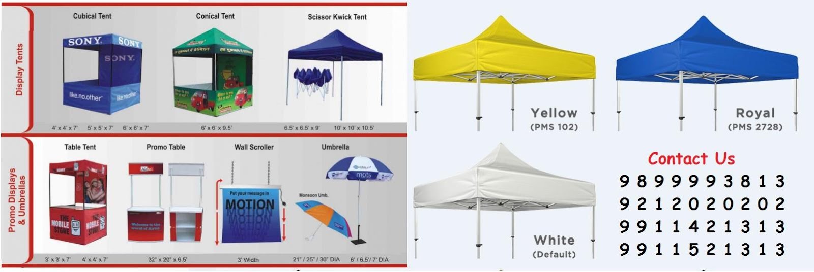 Advertising Canopies, Promotional Canopy, Advertising Tent, Marketing Stalls, Table Canopy, Delhi