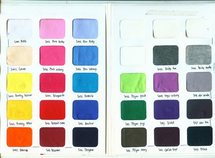 bajubaru company Jenis dan Warna Kain