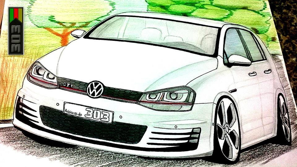 volkswagen golf gti canhÃo ismael desenhos
