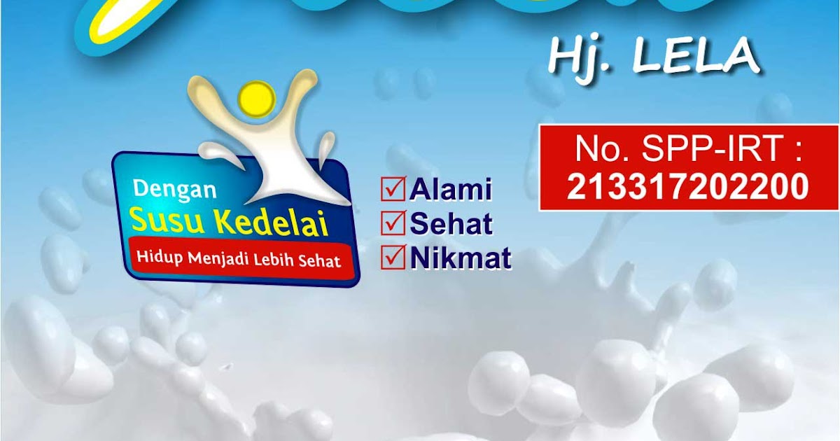 Roll up Banner Susu Kedelai Fresh Desain kaos