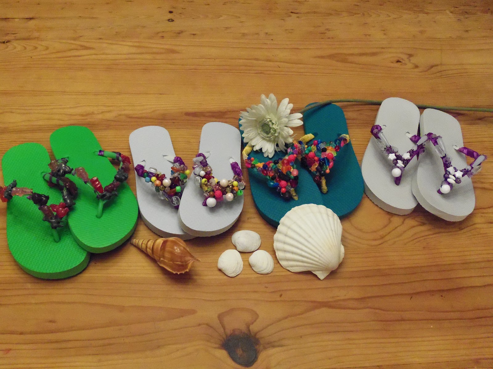 Hollyshome Family Life Decorating Flip Flops With Ribbon And Beads