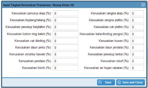 Pengisian Formulir Sarpras