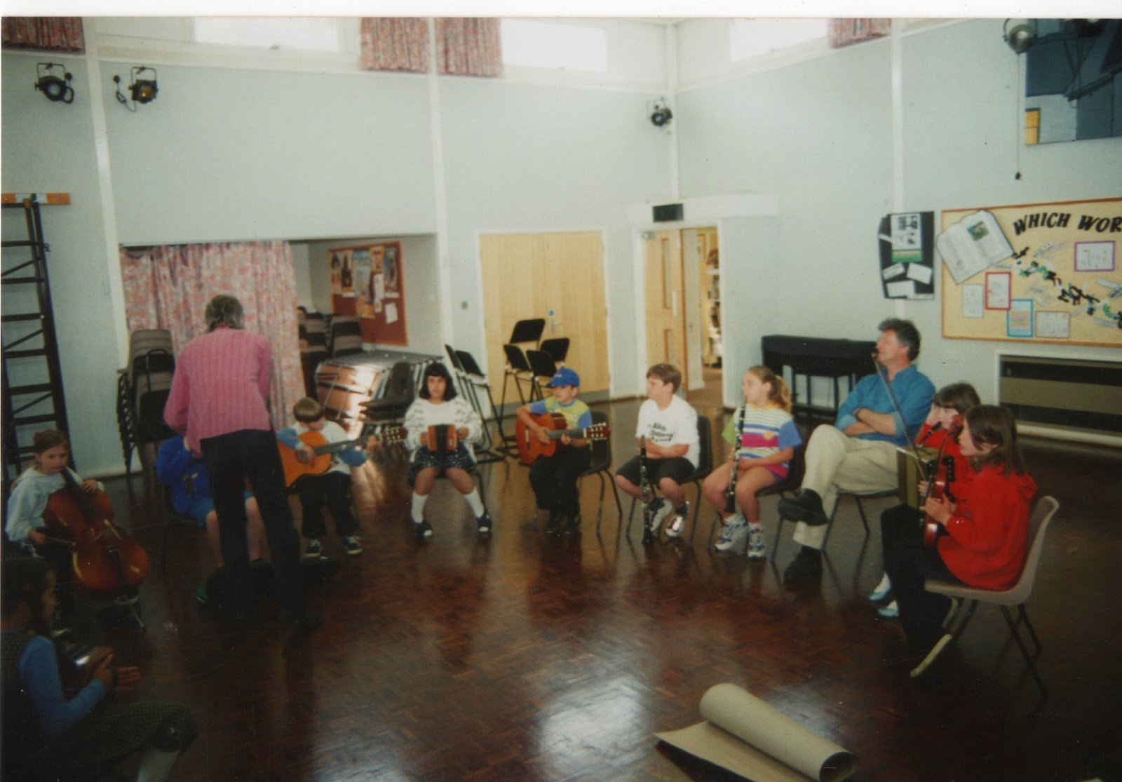SS Southcoaster rehearsal Starcross School Wren Trust 1990s